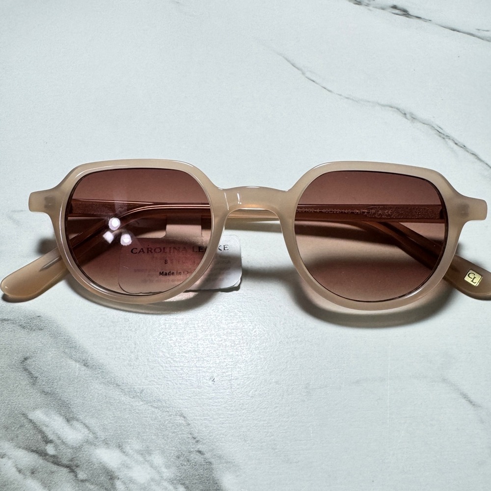 Carolina Lemke Kori Sunglasses Matte Peach CL9132-4 Gradient Brown 46/22/145